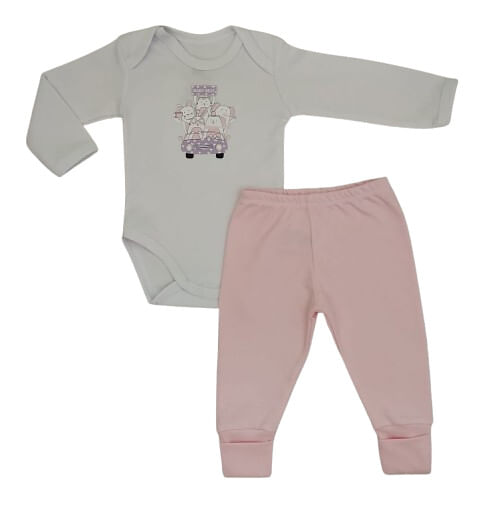 CONJUNTO MANGA LONGA - 2 PEÇAS - TAMANHO P AO G # 622375 - BABY BEST