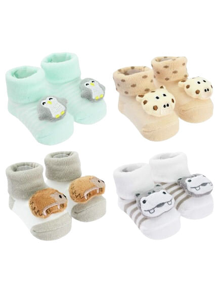 MEIA BICHINHOS - UNISSEX - TAMANHO RN # 0300828 - PIMPOLHO