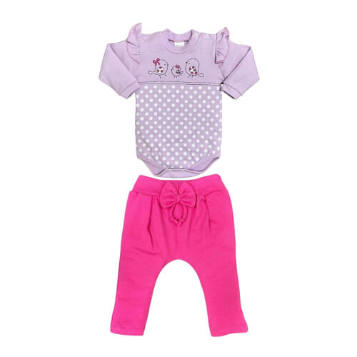 CONJUNTO BODY MANGA LONGA+CULOTE -TAMANHO P AO EG  #8619 - PETUTINHA