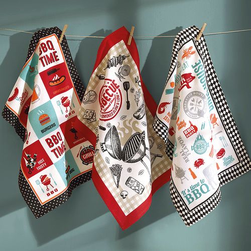 PANO DE COPA ESTAMPADO - BARBECUE - 45CM X 85CM - 12 UNIDADES #30007533 - DOHLER