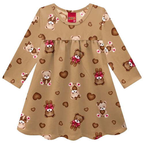 VESTIDO INFANTIL -  FEMININO - TAMANHO P AO G # 1000730 - KYLY
