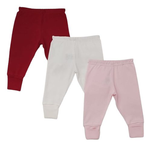 KIT CULOTE PÉ REVERSÍVEL - 3 UNIDADES - TAMANHO RN AO G # 432369 - BABY BEST