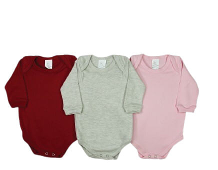 KIT BODY MANGA LONGA - 3 UNIDADES - TAMANHO RN AO G # PE6749K - BICHO MOLHADO