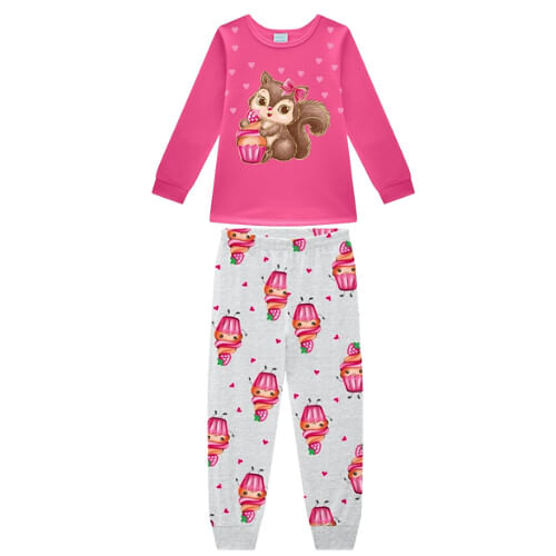 PIJAMA - FEMININO - INFANTIL - TAMANHO 2 AO 3 # 1000868 - KYLY