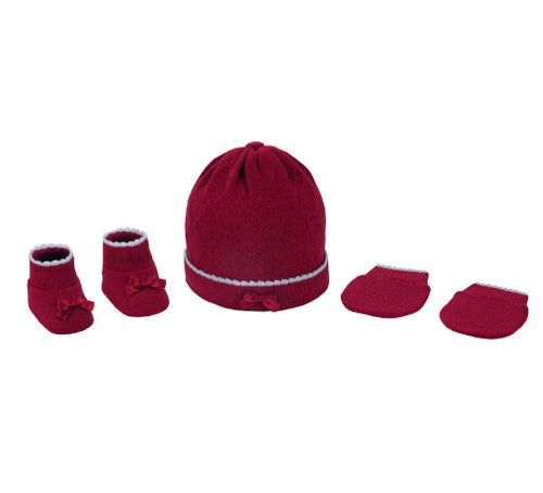 KIT GORRO, LUVA E SAPATO - FEMININO - TAMANHO RN # 0006218E - PIMPOLHO