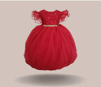 VESTIDO DE FESTA  - TAMANHO 1 AO 3 # 2592 - MENINA BONITA