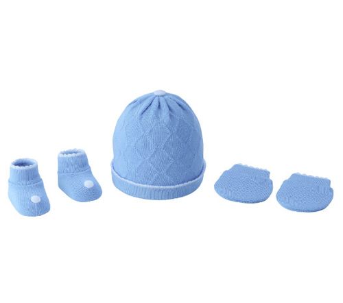 KIT GORRO, LUVA E SAPATO - MASCULINO - TAMANHO RN # 0006219E - PIMPOLHO