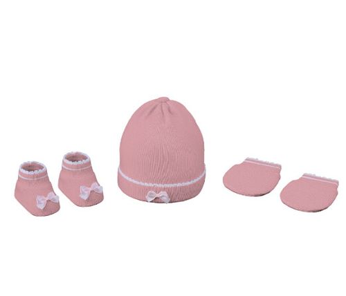 KIT GORRO, LUVA E SAPATO - FEMININO - TAMANHO RN # 0006214E - PIMPOLHO