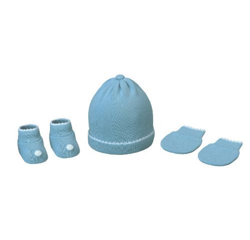 KIT GORRO, LUVA E SAPATO - MASCULINO - TAMANHO RN # 0006215E - PIMPOLHO