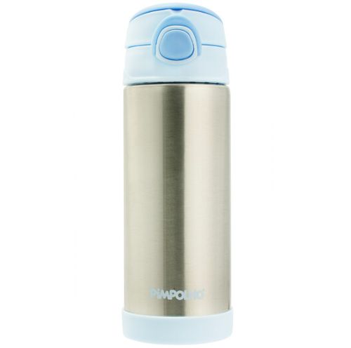 GARRAFA TÉRMICA INOX AÇO ESCOVADO 400ML # 0300867 - PIMPOLHO