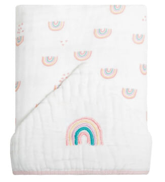 TOALHA DE BANHO COM CAPUZ BORDADO SOFT - 90CMX75CM - CHUVA DE AMOR # 19461740