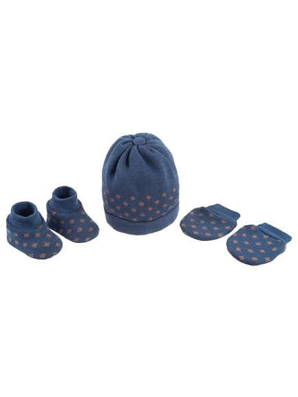 KIT GORRO, LUVA E SAPATO - MASCULINO - TAMANHO RN # 0006126E - PIMPOLHO