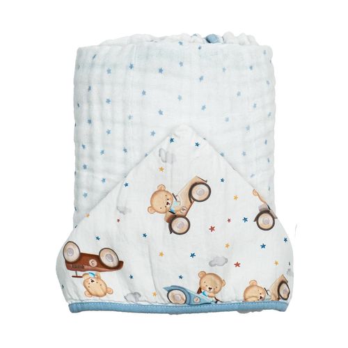 TOALHA DE BANHO SOFT COM CAPUZ DE CENTRO # 76120 - BUBLIM