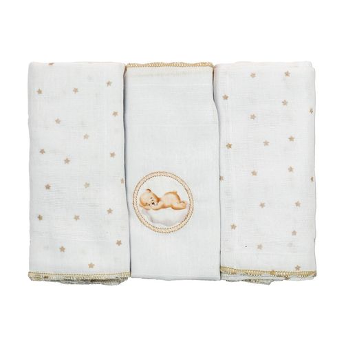 FRALDA LUXO ESTAMPADA/LISA - 3 UNIDADES # 32201 - BUBLIM