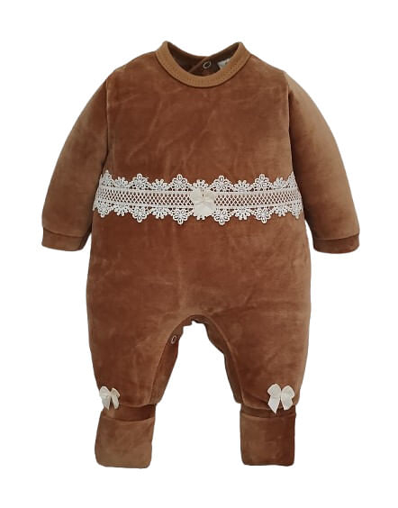 MACACÃO LONGO PLUSH PÉ REVERSÍVEL - TAMANHO RN AO M # 30.153 - FAZENDO GRAÇA