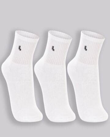 KIT MEIA SPORT CANO MÉDIO - 3 PARES  - TAMANHO 37 AO 44 # 03248-089 - LUPO