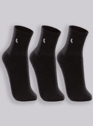 KIT MEIA SPORT  - 3 PARES  - TAMANHO 37 A 44 #  03148-089 - LUPO