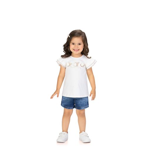 BLUSA FEMININA INFANTIL - TAMANHO 4 AO 8 #2000996 - MILON