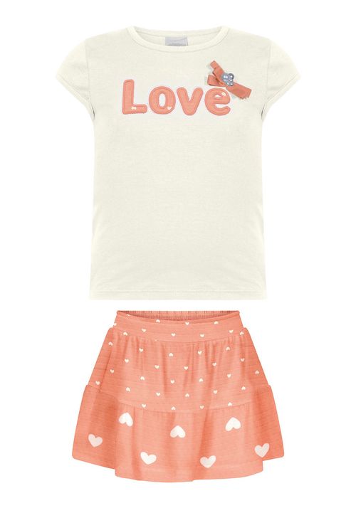 CONJUNTO COTTON INFANTIL - TAMANHO 2 AO 3 # A0023 - LUNENDER ALAKAZOO