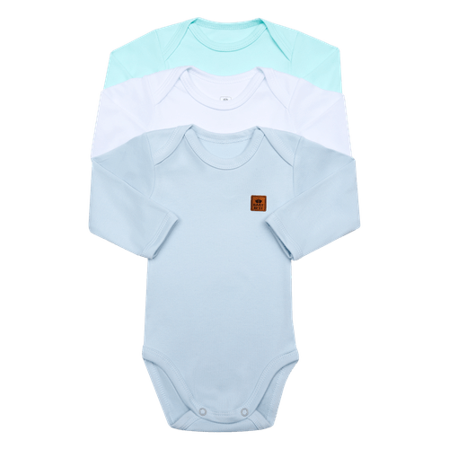KIT BODY MANGA LONGA - 3 UNIDADES - TAMANHO RN AO G #131355 - BABY BEST