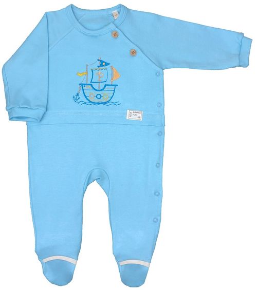 MACACÃO LONGO - BARCO - TAMANHO RN AO P # 26081 - PRESENTE DE ANJO