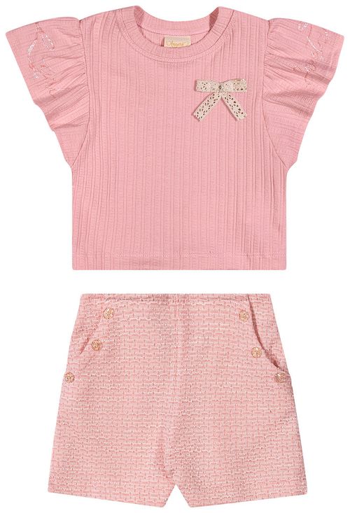 CONJUNTO FEMININO-  INFANTIL - TAMANHO 2 AO 3 # 37124 - ANGERÔ