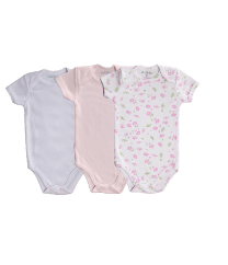 KIT BODY MANGA CURTA - 3 UNIDADES -TAMANHO RN AO G # 0402106 - ESTILINHO