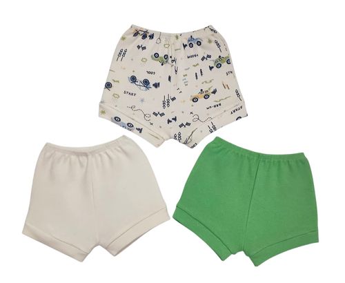 KIT SHORTS - 3 UNIDADES -TAMANHO RN AO G # 1002182 - 1002182 - ESTILINHO
