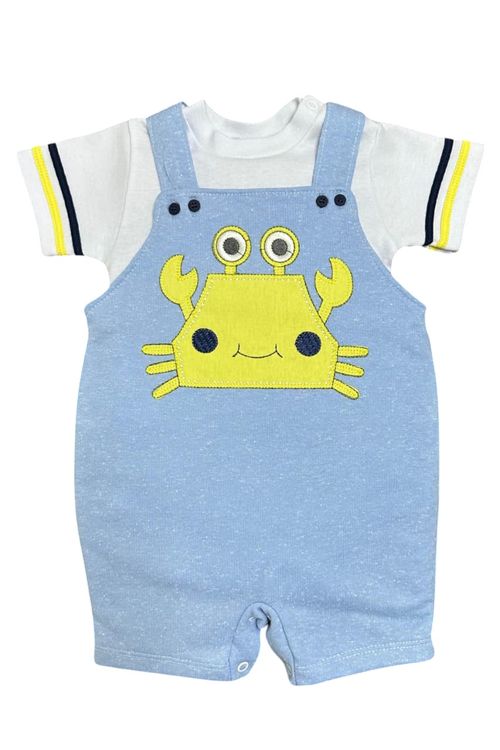 JARDINEIRA COM BODY - MASCULINO - INFANTIL - TAMANHO P AO G # 2561 - PETUTINHA