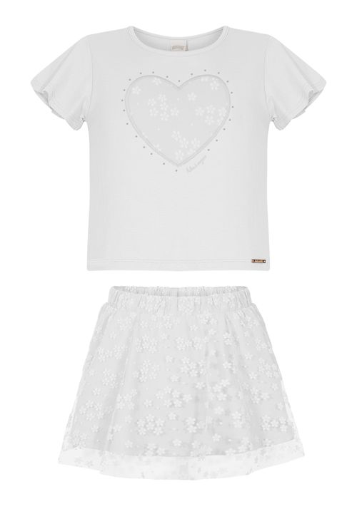 CONJUNTO INFANTIL -  FEMININO - TAMANHO 4 AO 10 # A5242 - LUNENDER ALAKAZOO