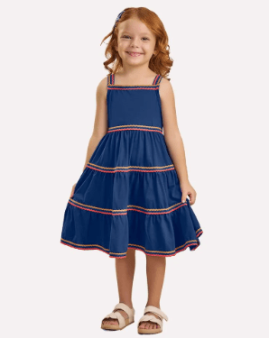 VESTIDO INFANTIL - FEMININO -  TAMANHO 4 AO 8 #6000332 - NANAI