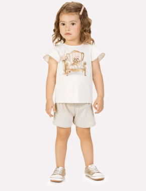 CONJUNTO FEMININO-  INFANTIL - TAMANHO 1 # 2001265 - MILON