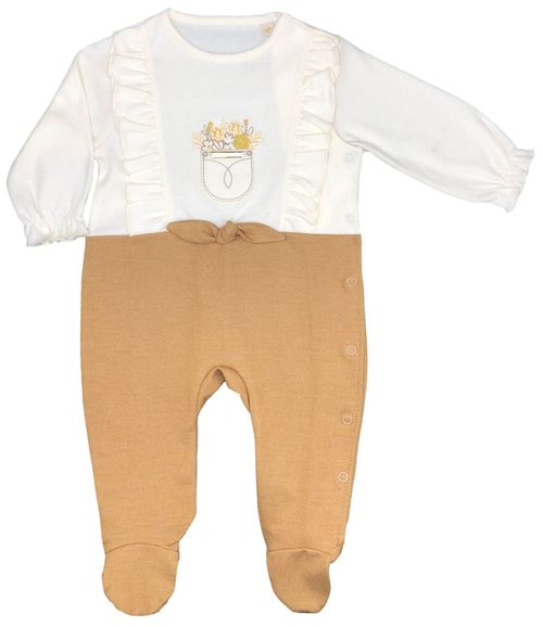 MACACÃO LONGO - FLORES - TAMANHO RN AO M # 26189 - PRESENTE DE ANJO