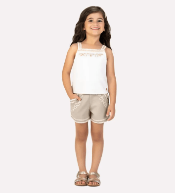 CONJUNTO FEMININO - INFANTIL - TAMANHO 4 AO 14 #2001304 - MILON