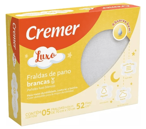 FRALDA LUXO  - 5 UNIDADES # 375992 - CREMER