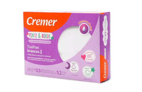 KIT TOALHA PINTE & BORDE - 3 UNIDADES # 664249 - CREMER