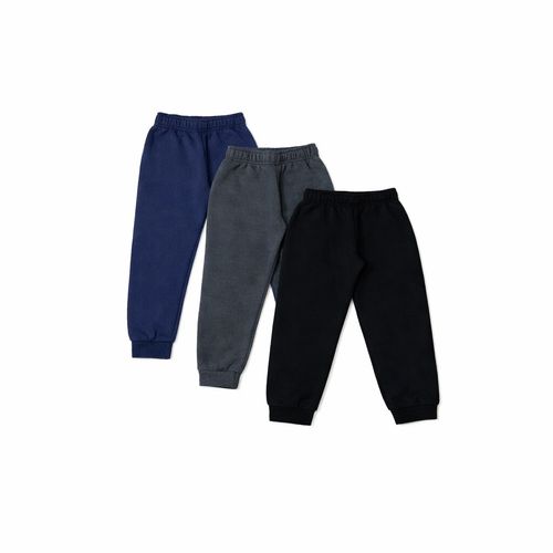 KIT CALÇA DE MOLETOM COM PUNHO - MASCULINO - 3 UNIDADES - TAMANHO 2 AO 3 # 137036 - KYLY