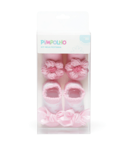 KIT MEIA C/2 PARES - FEMININO - TAMANHO RN # 0301121 - PIMPOLHO