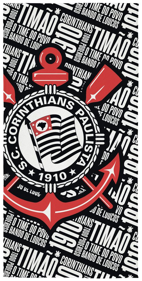 TOALHA DE BANHO AVELUDADA TRANSFER- CORINTHIANS # 07114302 -  LEPPER