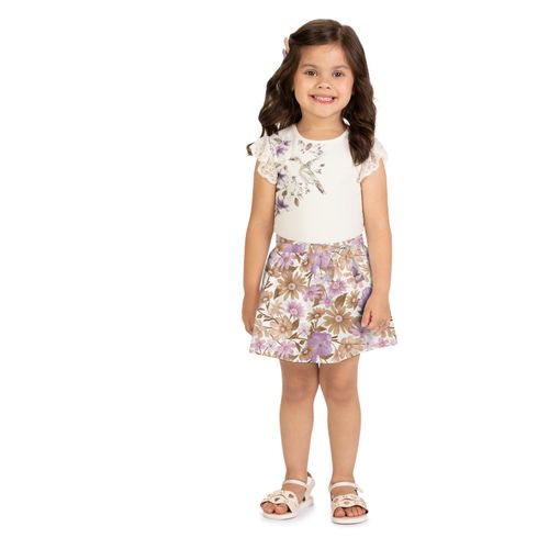 CONJUNTO FEMININO - INFANTIL - TAMANHO 4 AO 8 # 2001744 - MILON